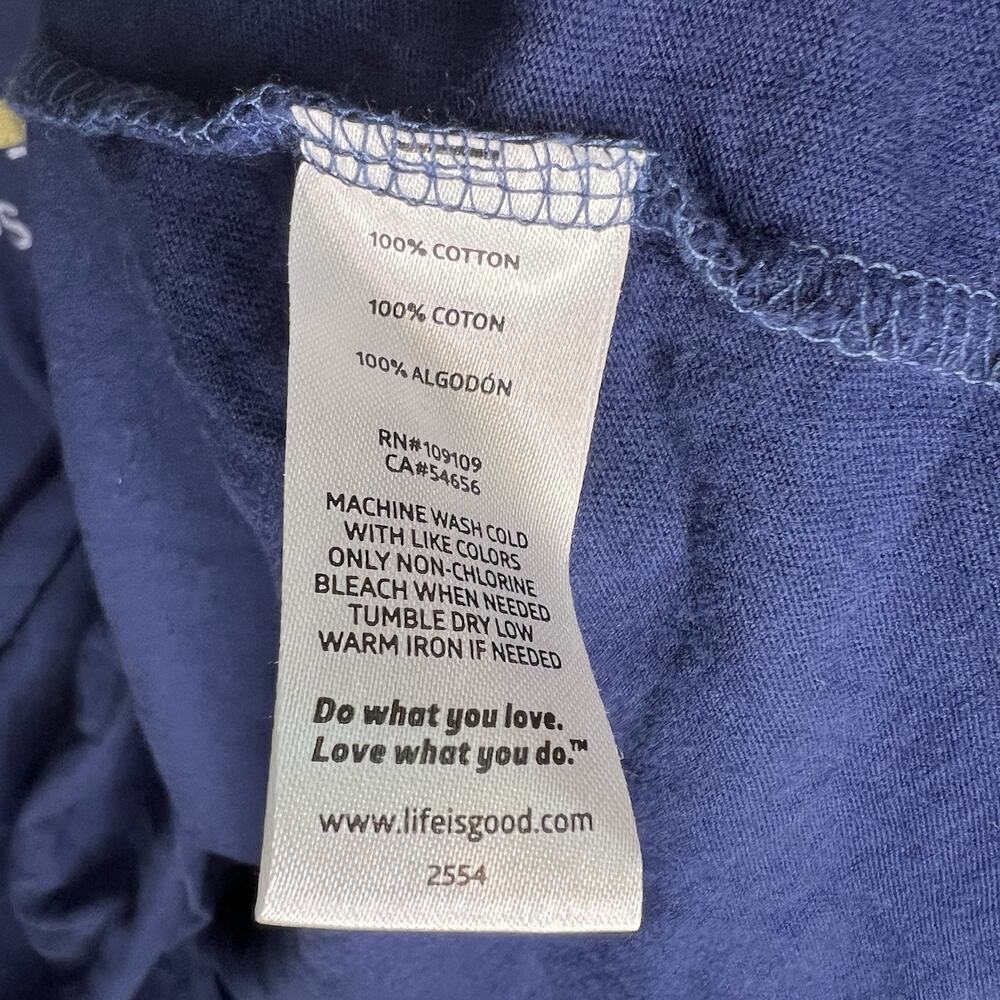 Life is Good Men's Short Sleeve T Shirt Blue Sz L Positive State - Picture 8 of 9